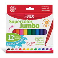 Μαρκαδόροι +Efo Supercolor Jumbo 12τεμ